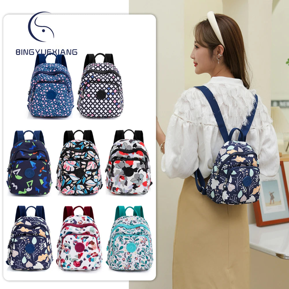 Small Flower Pattern Ladies Backpack