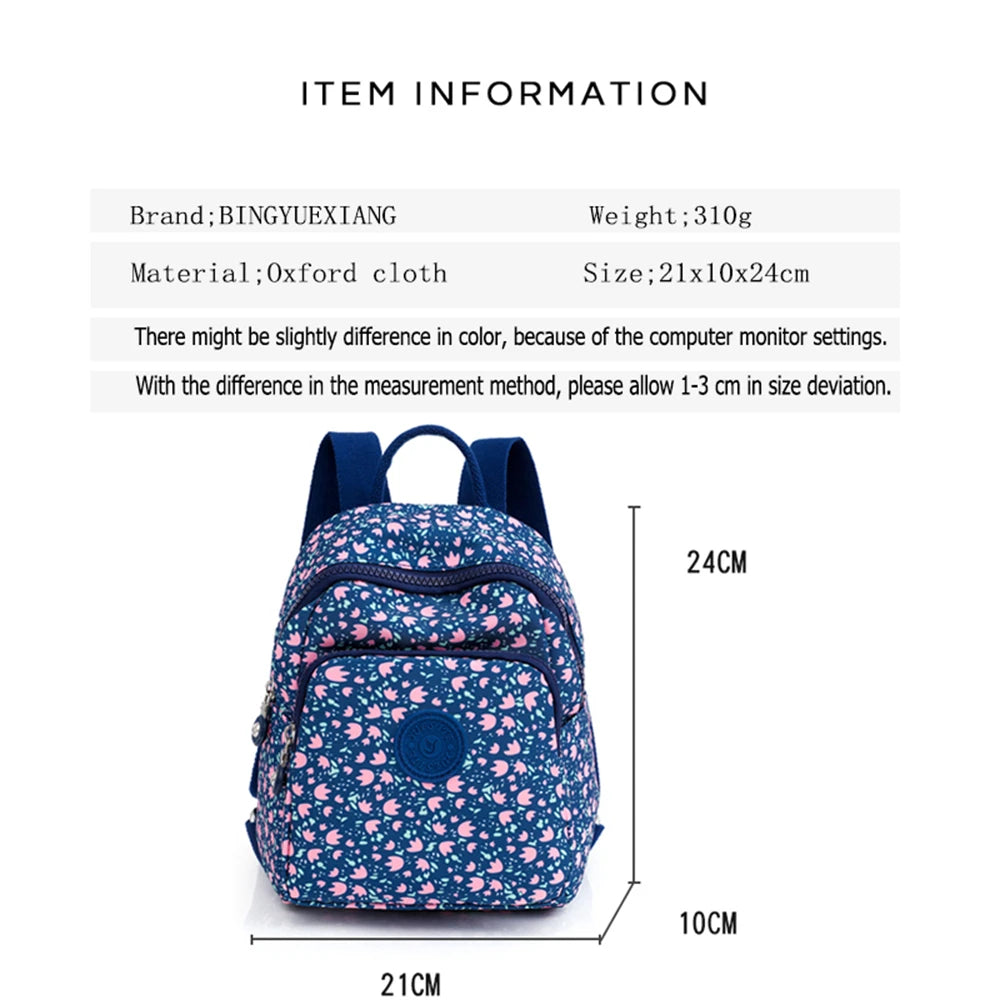 Small Flower Pattern Ladies Backpack
