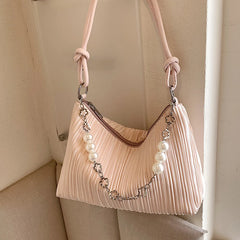 Soft Cloth Beaded Shoulder Bag for Women