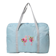 Flamingo Print Foldable Tote Bag Organizer