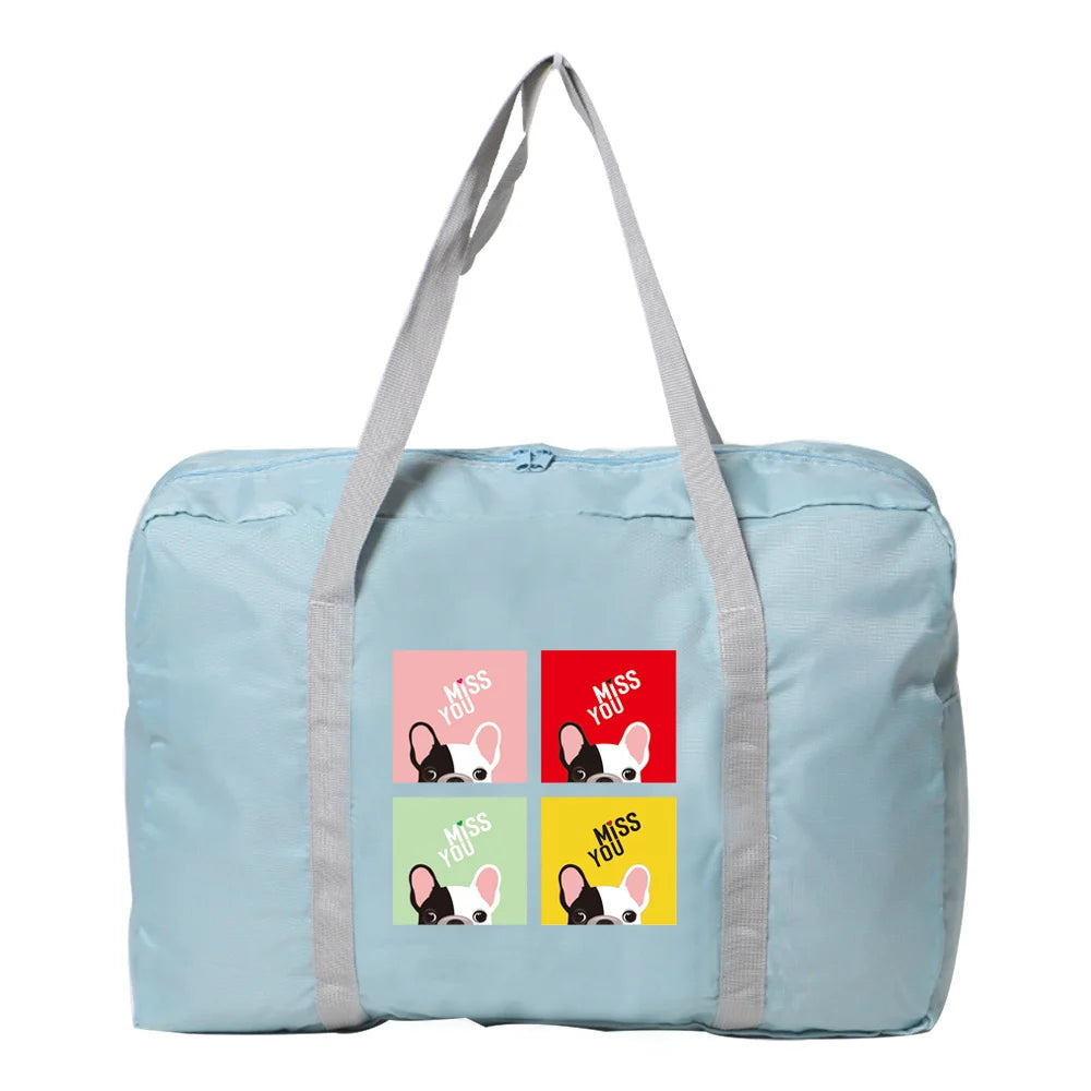 Foldable Travel Bag Ladies Large Capacity Pattern Luggage Bag Waterproof