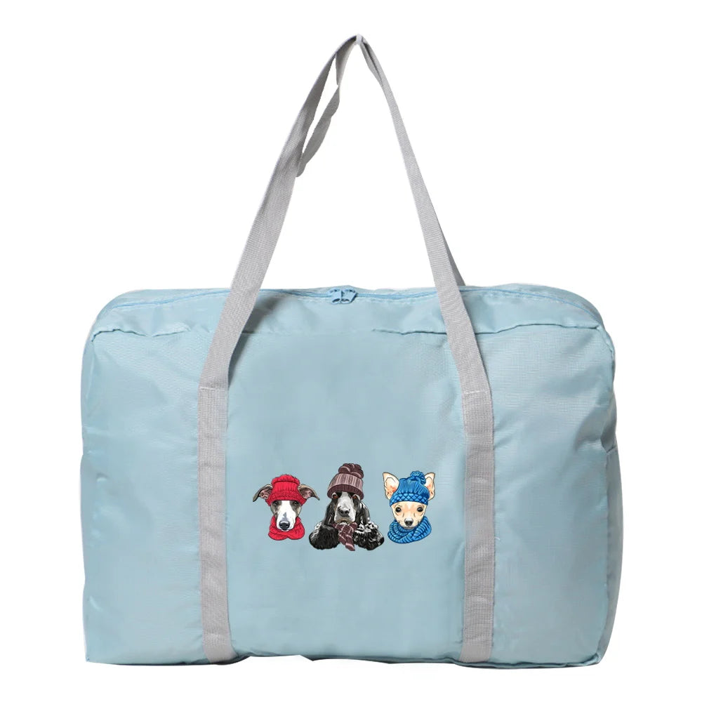 Foldable Travel Bags Women Fitness Yoga Luggage Tote Bag Pattern Nylon