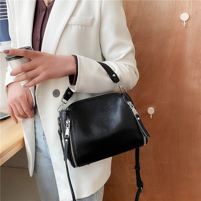 Women Messenger Bags Bucket Bag Leather Crossbody Handbag