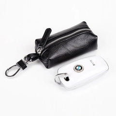 Leather Keychain Men Women Key Holder Organizer Pouch Car Long Key Bag