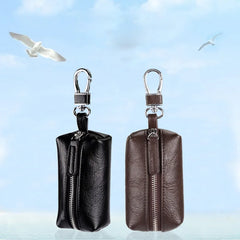 Leather Keychain Men Women Key Holder Organizer Pouch Car Long Key Bag