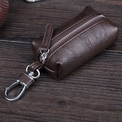 Leather Keychain Men Women Key Holder Organizer Pouch Car Long Key Bag