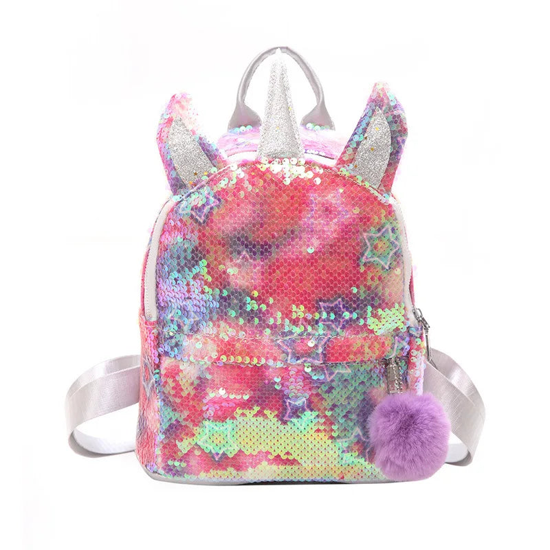 Colorful Sequin Unicorn Backpack Mini Bag