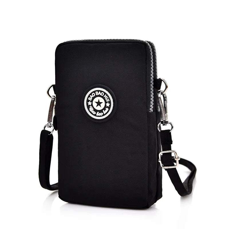 Girls Canvas Messenger Bag Small Mobile Phone Bag Casual Female Shoulder Bag