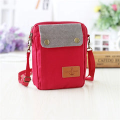 Girls Canvas Messenger Bag Small Mobile Phone Bag Casual Female Shoulder Bag