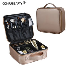 PU Leather Makeup Bag Large Capacity Travel Cosmetic Case