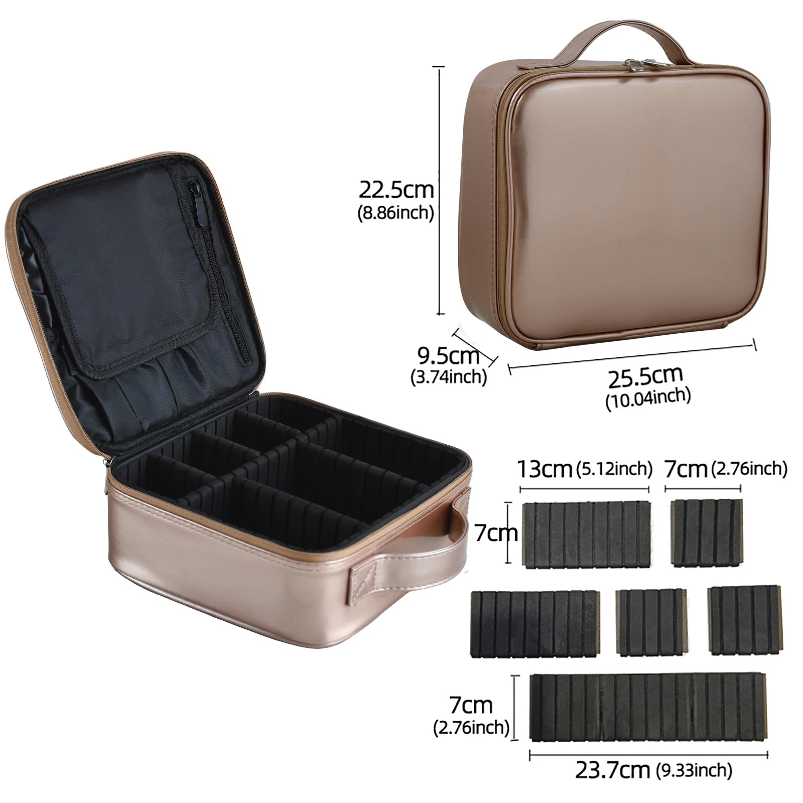 PU Leather Makeup Bag Large Capacity Travel Cosmetic Case