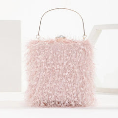 Women's Box Chain Shoulder Evening Bag Clutch Box Bag