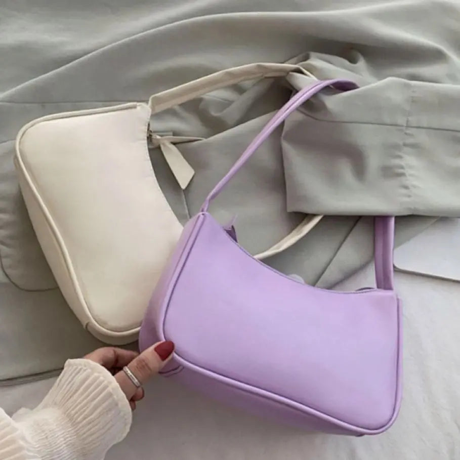 Retro PU Leather Shoulder Tote Underarm Bag