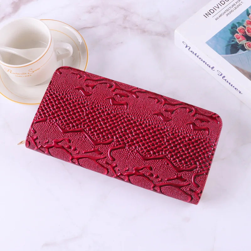 Dragon Pattern Women's Wallet Large Capacity Long Handbag