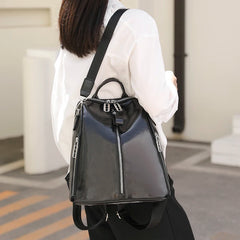 Waterproof PU Backpack Large Capacity School Bag Multifunctional Handbag