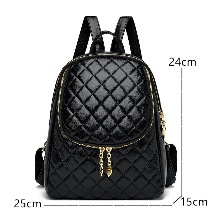Leather Backpack Women Shoulder Bags Travel Back pack School Bags for Girls