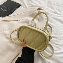 Wavy Embroidery Thread Shoulder Bag Top-handle Bag Purses Sac