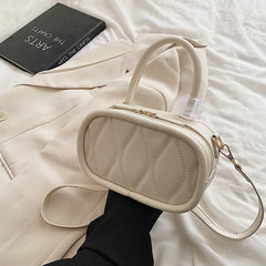 Wavy Embroidery Thread Shoulder Bag Top-handle Bag Purses Sac