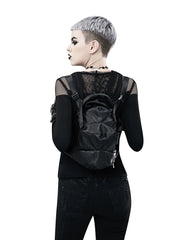 Hot Women's Backpack American Dark Punk Outdoor PU Leather Bag