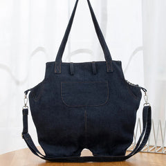 Retro Denim Messenger Bag for Women