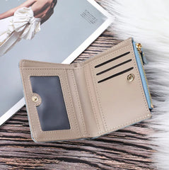 Cat Embroidered Canvas Zipper Wallets Women Purse