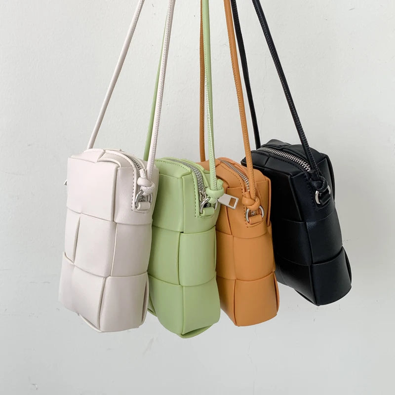 Mini Crossbody Phone Bag PU Leather Zipper Shoulder Bag