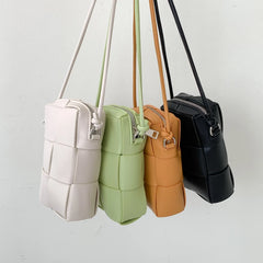 Mini Crossbody Phone Bag PU Leather Zipper Shoulder Bag