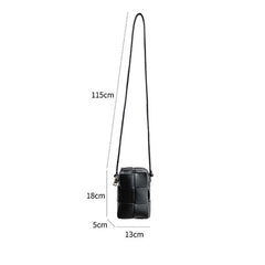 Mini Crossbody Phone Bag PU Leather Zipper Shoulder Bag