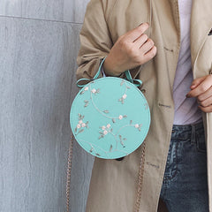 Sweet Flower Round Bag Shoulder Messenger Party