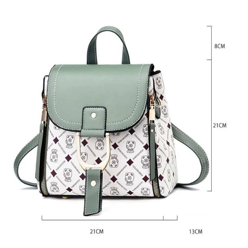 Single Shoulder Portable Version Print Backpack for Women