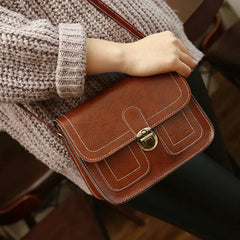 Small Square Women Bag Retro Shoulder Bag Messenger Bag