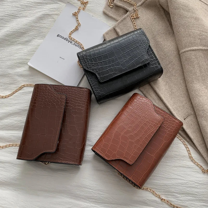 Crocodile Shoulder Bag Small Messenger Bag