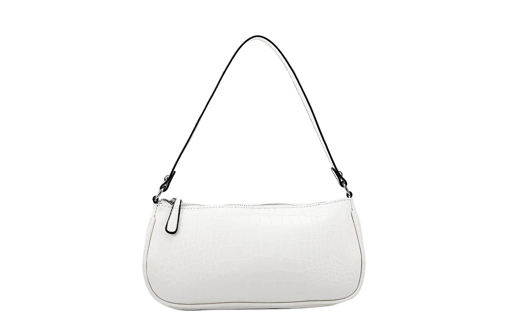 Crocodile Pattern Shoulder Bag Clutch Bag Patent Leather Underarm Shoulder Bag