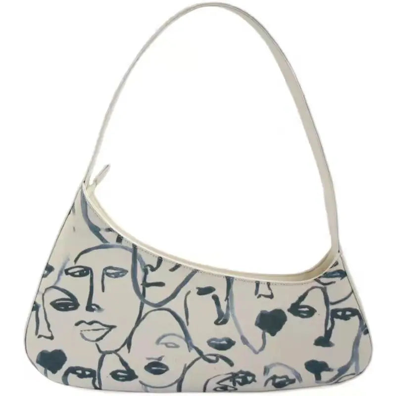 Abstract Modern Impressionism Ladies Handbag Art Portrait Grace Illustration
