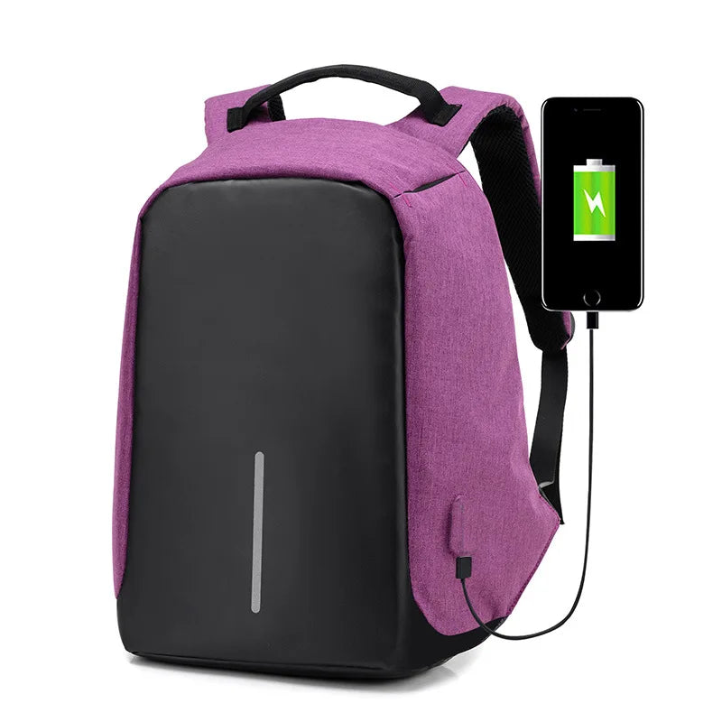 Anti Theft Laptop USB Backpack School Bag Rucksack Travel Daypack Men
