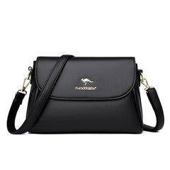 Large-Capacity Soft Leather Shoulder Bag Ladies Messenger Bag