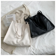 Large Capacity Soft Tote Bag Women's Leather Handbag
