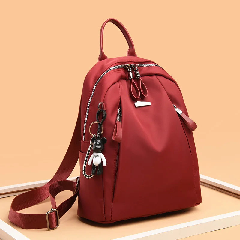 Casual Women Anti-theft Backpack Large Capacity Waterproof Fabric