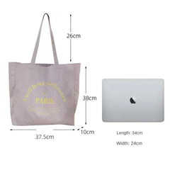 Student Shopping Bag Canvas Shoulder Bag Women's Handbag