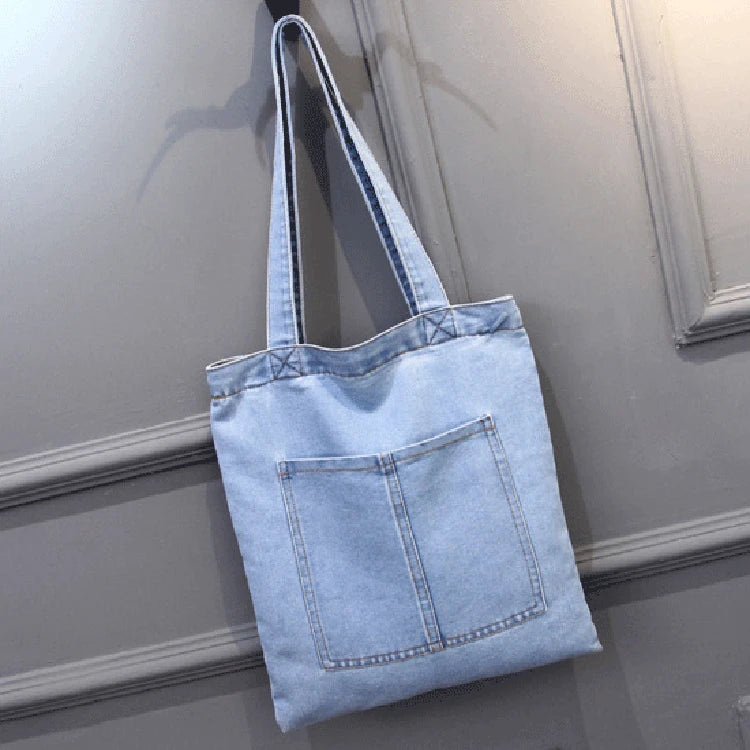 Large Capacity Women Shoulder Bags Street Canvas Denim