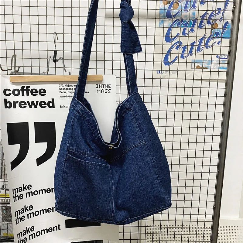 Denim Women's Messenger Bags High-Quality Large-Capacity Ladies Shoulder Bags