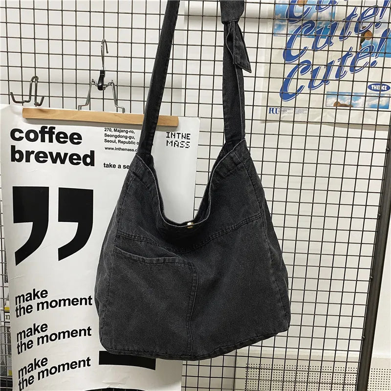 Denim Women's Messenger Bags High-Quality Large-Capacity Ladies Shoulder Bags