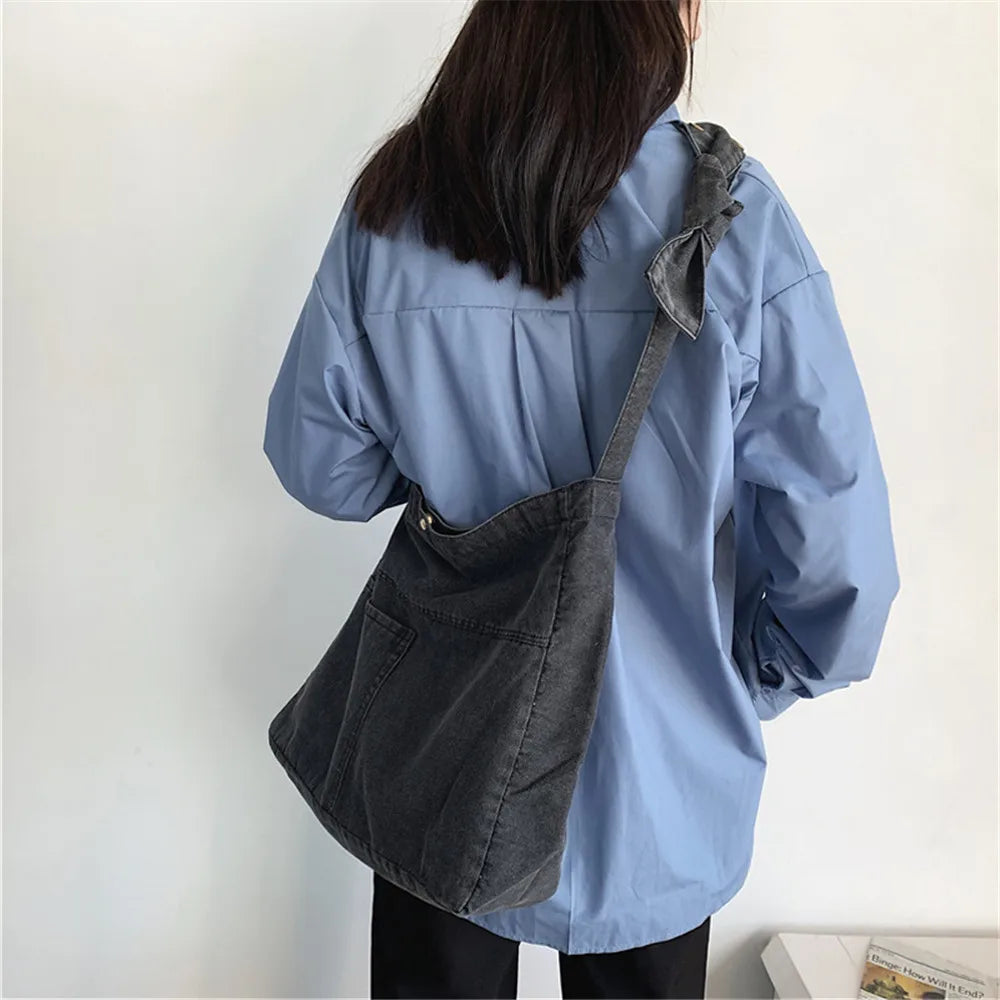 Denim Women's Messenger Bags High-Quality Large-Capacity Ladies Shoulder Bags