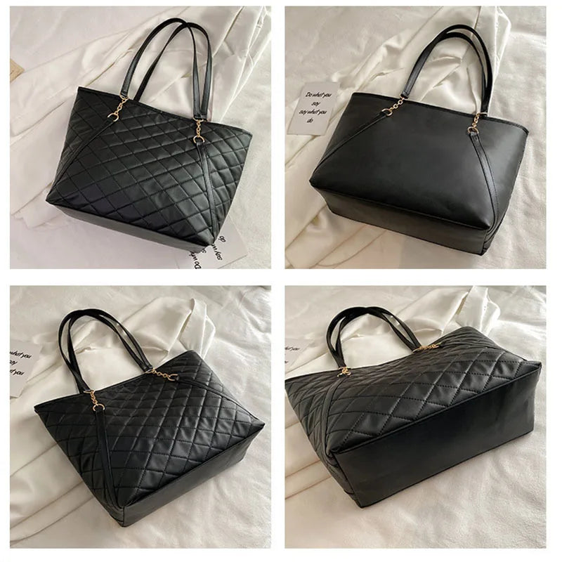 Retro Rhombus Chain Handbags Embroidery Thread Shoulder Bag