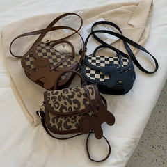 Lattice Shoulder Messenger Women Bag Pendant Style Portable Small Bag