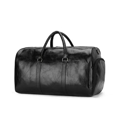 Men's Large Capacity Leather Travel Duffle Bag