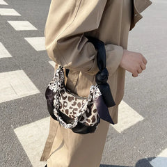 Leopard Print Hobos Underarm Bag 16X29X6CM