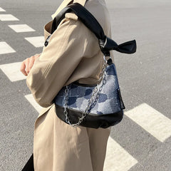 Leopard Print Hobos Underarm Bag 16X29X6CM
