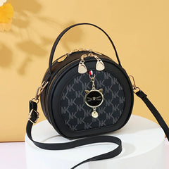 Women's Round Handbag Crossbody Small Bag Circle Shoulder Bag