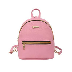 Mini Artificial Leather Women's Backpack Multi-function Shoulder Bag